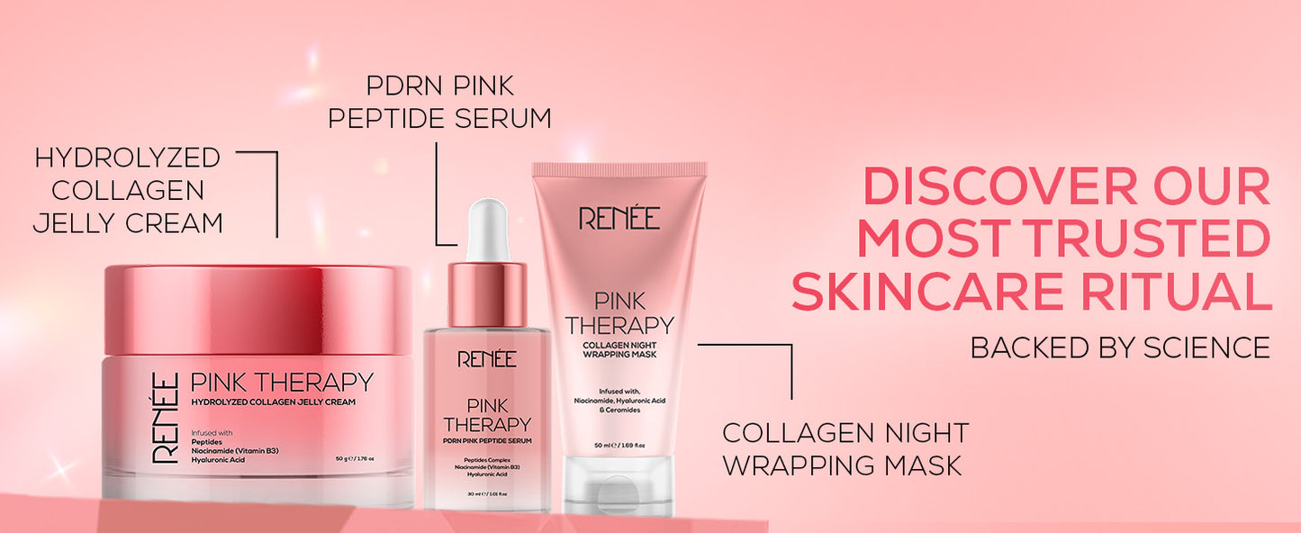 RENEE Pink Therapy Collagen Night Wrapping Face Mask | For Young, Hydrated Skin | Texture & Elasticity | Improves Skin Barrier | Hyaluronic Acid & Niacinamide Infused | 50 ml
