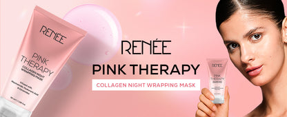 RENEE Pink Therapy Collagen Night Wrapping Face Mask | For Young, Hydrated Skin | Texture & Elasticity | Improves Skin Barrier | Hyaluronic Acid & Niacinamide Infused | 50 ml