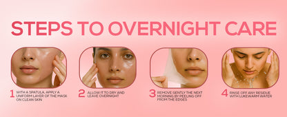 RENEE Pink Therapy Collagen Night Wrapping Face Mask | For Young, Hydrated Skin | Texture & Elasticity | Improves Skin Barrier | Hyaluronic Acid & Niacinamide Infused | 50 ml