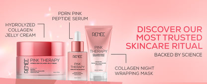 RENEE Pink Therapy Collagen Night Wrapping Face Mask | For Young, Hydrated Skin | Texture & Elasticity | Improves Skin Barrier | Hyaluronic Acid & Niacinamide Infused | 50 ml